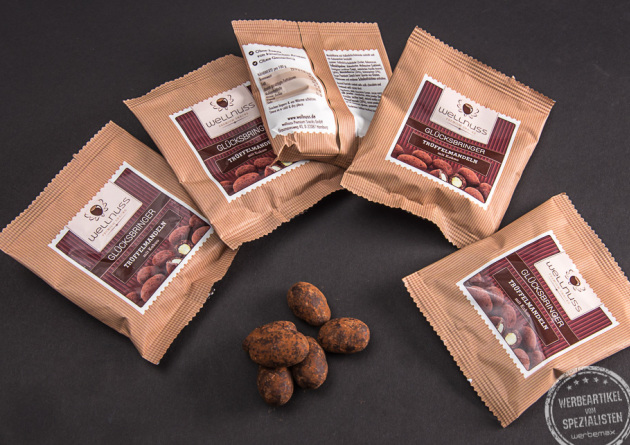 Flowpack wellnuss Snacks als Werbemittel