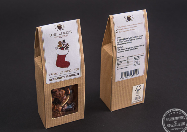Premium Nussmischungen von Wellnuss mit individuellem Etikett