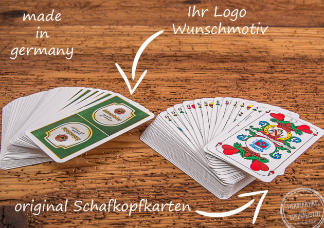 werbemax Schafkopfkarten mit Firmenlogo