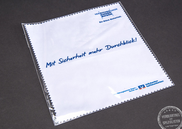 kreativer Werbeartikel: Brillenputztuch 