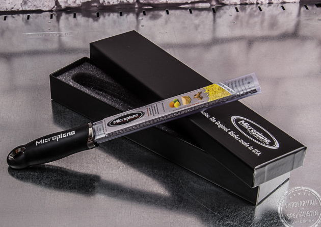 küchenreibe microplane zester original mit werbedruck