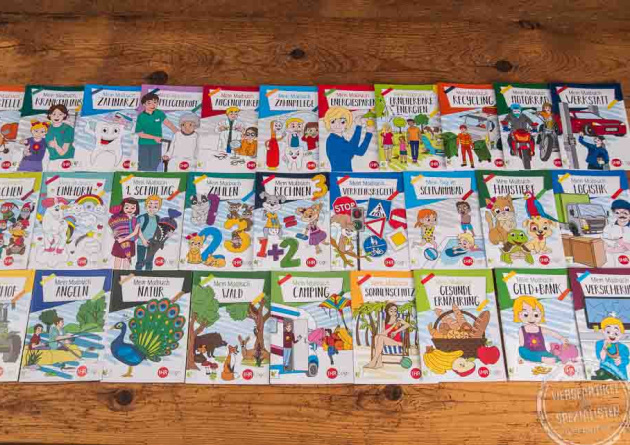 Große Auswahl an Werbemalbüchern DIN A5 mit Logo – verschiedene Themen für Kinderaktionen, Wartezimmer und Events, individuell als Werbeartikel bedruckbar.