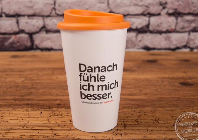 Kaffeebecher mit Spruch