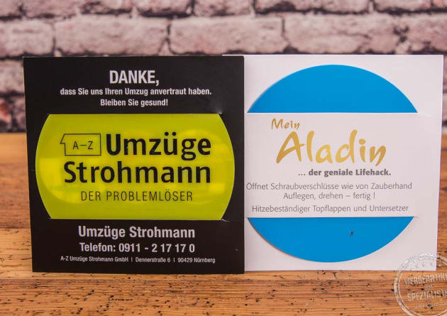 Aladin Silikon Topflappen mit Werbedruck