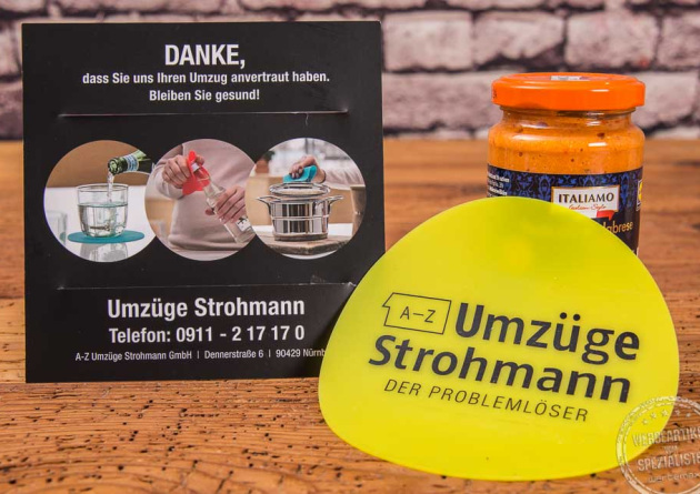 Topflappen Aladin mit individueller Werbekarte