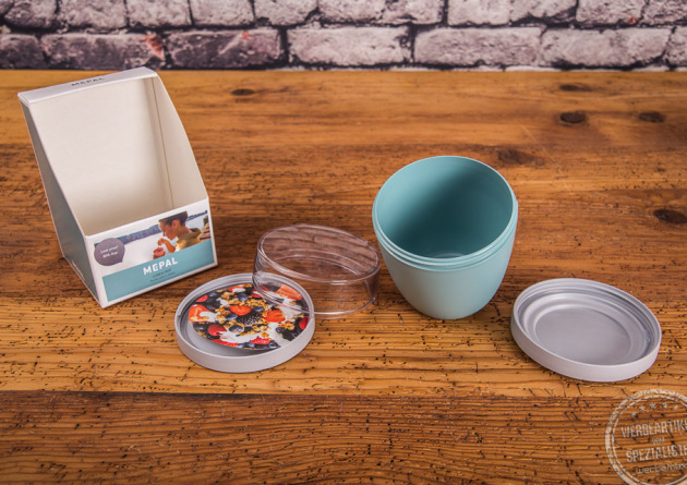 Zweiteiliger Mepal Lunchpot Ellipse für Müsli, Joghurt und Suppe. 