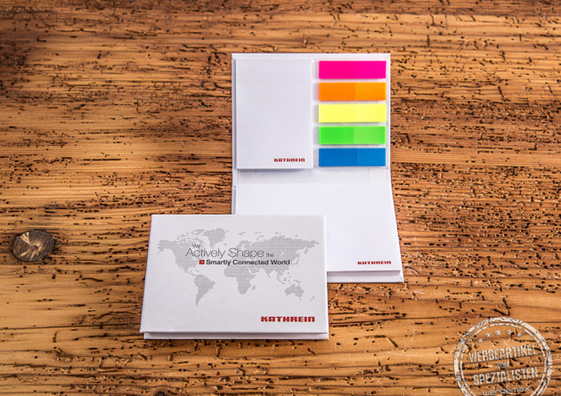 Haftnotiz Filmmarker Set mit Logodruck