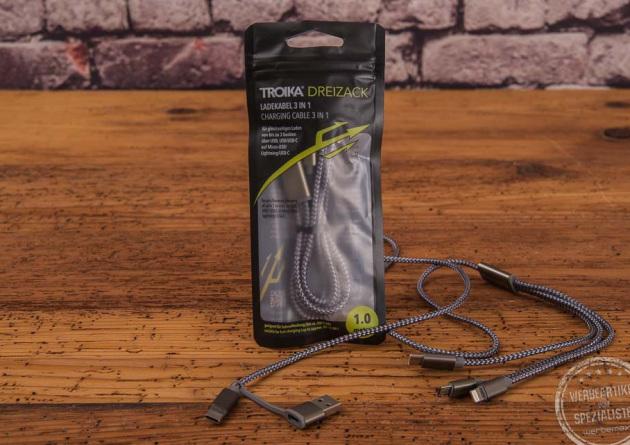 Ladekabel Dreizack mit Logogravur