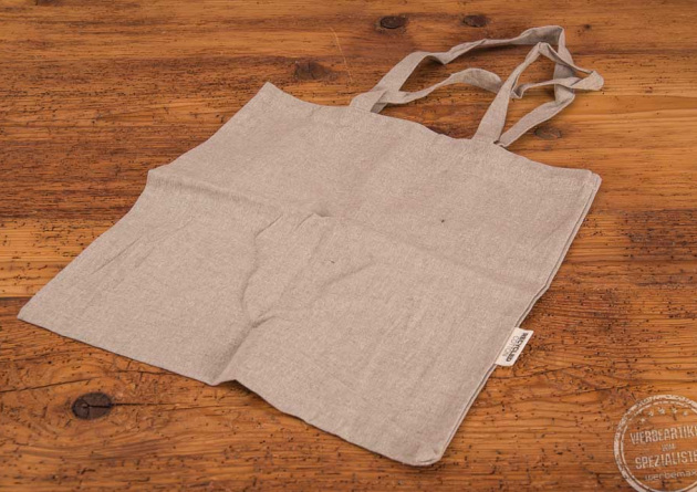 Recycelte Baumwolltragetasche mit langen Henkeln 