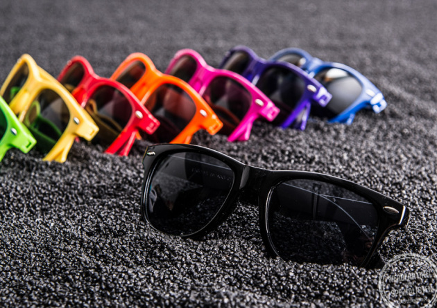 Sonnenbrille mit Logodruck in vielen Farben erhältlich