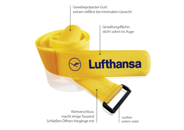 werbemax Speedstrap Kofferband mit Klett und Logodruck