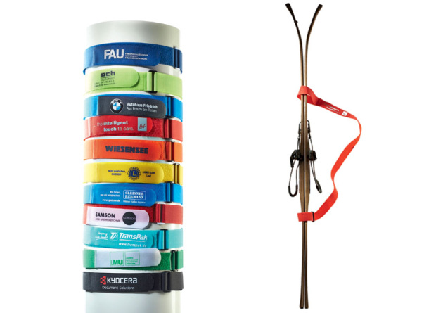 werbemax Speedstrap Kofferband mit Klett und Logodruck
