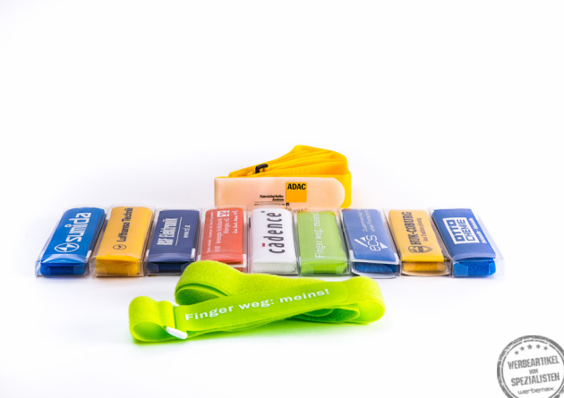 werbemax Speedstrap Kofferband mit Klett und Logodruck