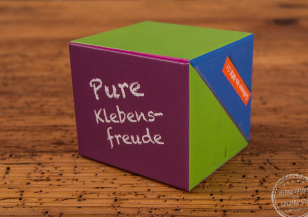 Werbew&uuml;rfel mit Haftnotizen