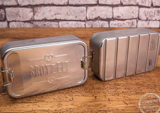 Lunchbox aus Blech mit B&uuml;gel zum Verschlie&szlig;en