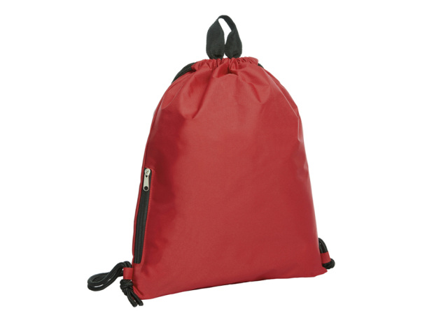 Messeartikel Turnbeutel in bordeaux und rei&szlig;festem Material