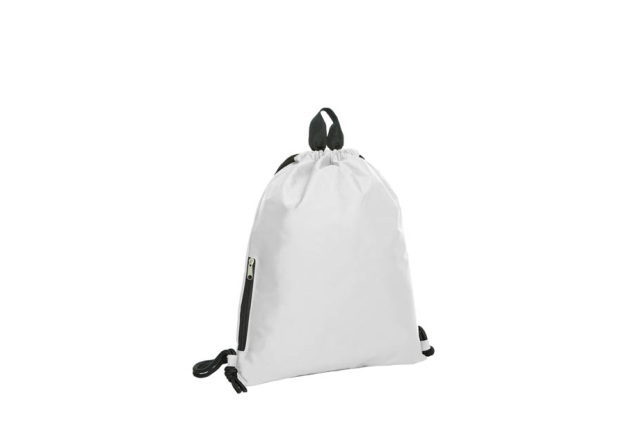 Zugbeutel Ripstop mit Logo in wei&szlig;
