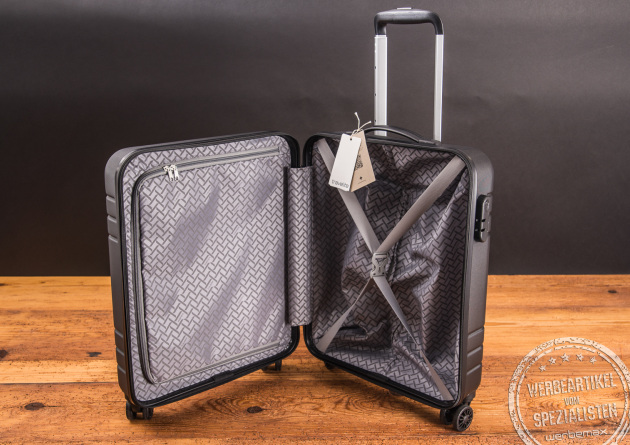 Travelite Trolley PICO schwarz ge&ouml;ffnet
