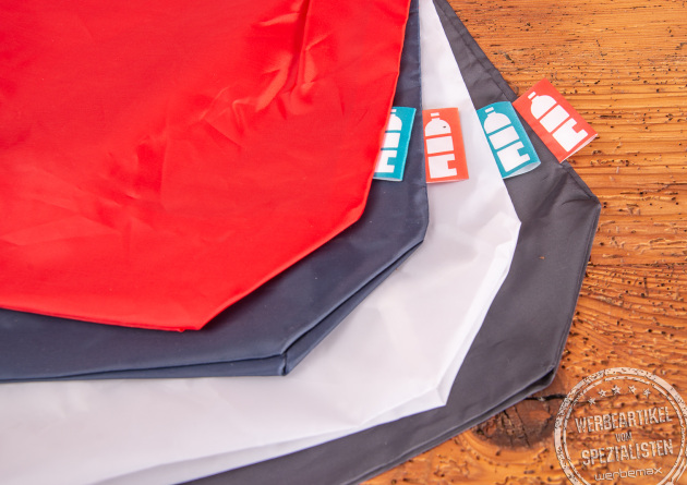 Faltbare Einkaufstaschen aus 100% recycelten PET Flaschen. Nachhaltige Werbegeschenke mit Ihrem Logo bedrucken und Gutes für die Umwelt tun.