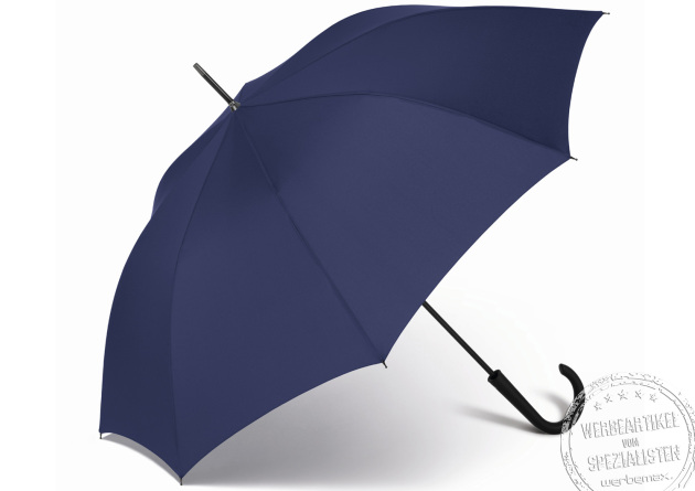 Ein geöffneter Stockschirm Long AC Exclusive navy als Werbeartikel.