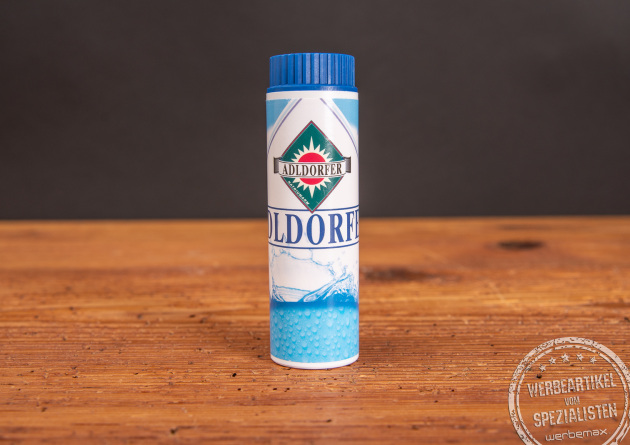 Pustefix Seifenblasen mit individuell bedruckter Werbebanderole.