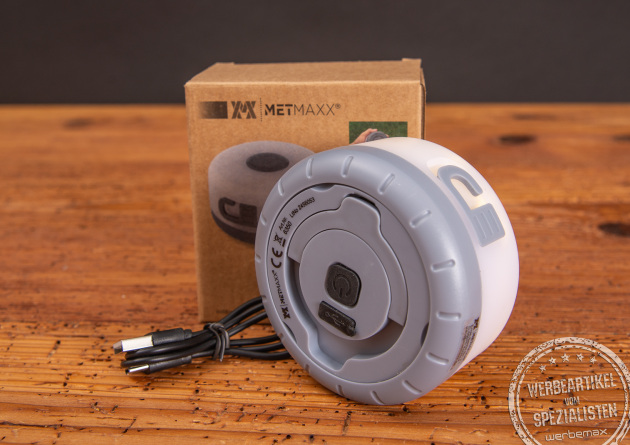 Campinglampe mit ausziehbarer Lichterkette in wei&szlig;