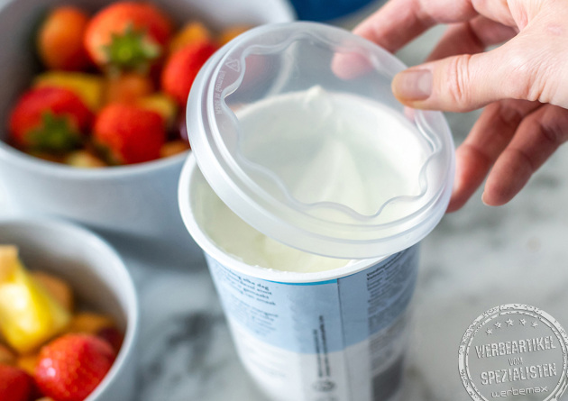 Nachhaltiger Koziol Frischedeckel aus hochwertigem Kunststoff.