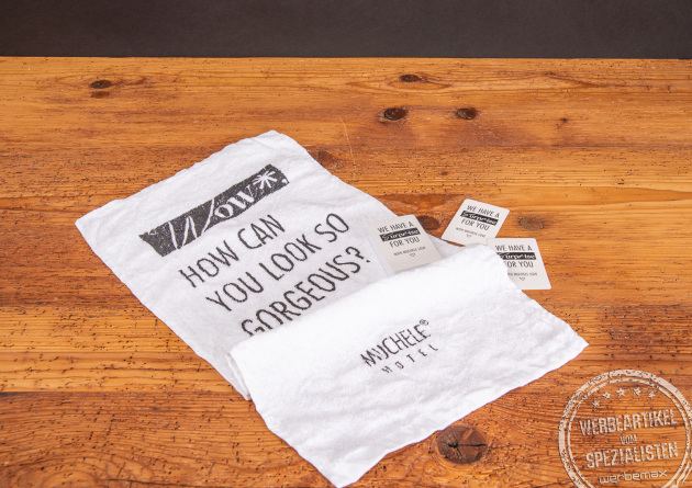 TISSU magisches Presshandtuch als Werbeartikel Referenz Muchele.