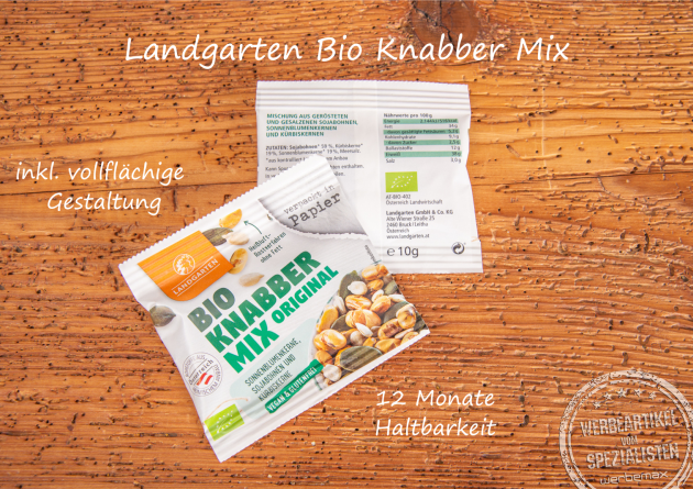 Landgarten Bio Knabber Mix Snack Werbeartikel.