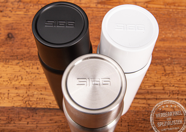 schönes Mitarbeitergeschenk, die Sigg Gemstone Slim in 3 Farben aus recyceltem Edelstahl