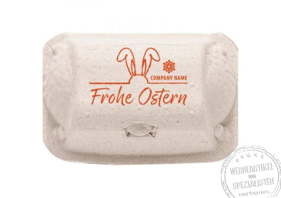 Mini-Eierkarton mit einem Aufdruck
