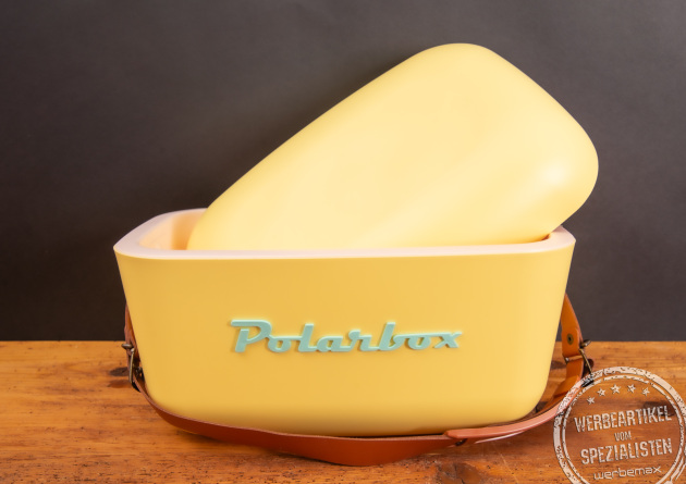 Verschenken Sie die Polarbox in Classicfarben, hier in der Farbe yellow. 