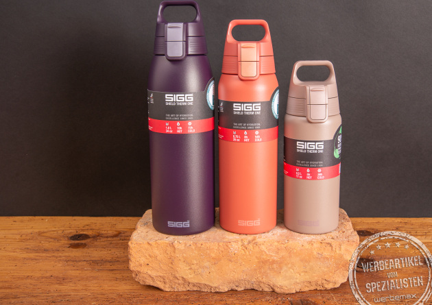 Isolierflasche von SIGG in 3 Gr&ouml;&szlig;en mit praktischem Einhandverschluss f&uuml;r jede Gelegenheit die richtige Flasche