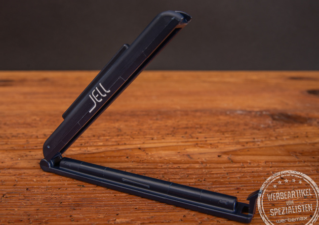 Daclipa T&uuml;tenclip by JELL als nachhaltige Streuartikel f&uuml;r Messen, Events und Mailingartikel. Der nachhaltige T&uuml;tenclip in schwarz mit wei&szlig;em Logo ist lange in Gebrauch.