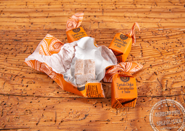 Tartufo Dolce als Streuartikel für Messen.