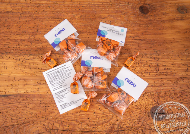 Tartufo Dolce mit Logo-Druck auf Verpackung Referenz nexi.