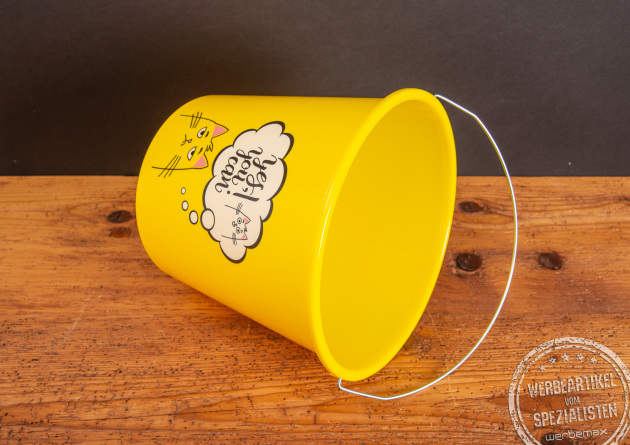 Auffällig werben mit dem 10l Werbeeimer mit Logo. Verfügbar in 14 Farben, für einen starken Auftritt.