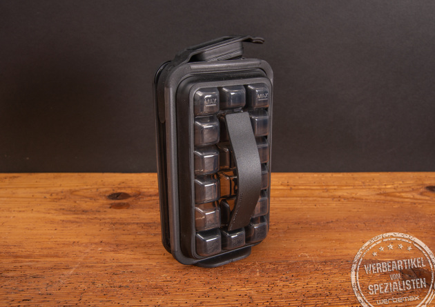 Icebreaker Pop in schwarz Seitenansicht.