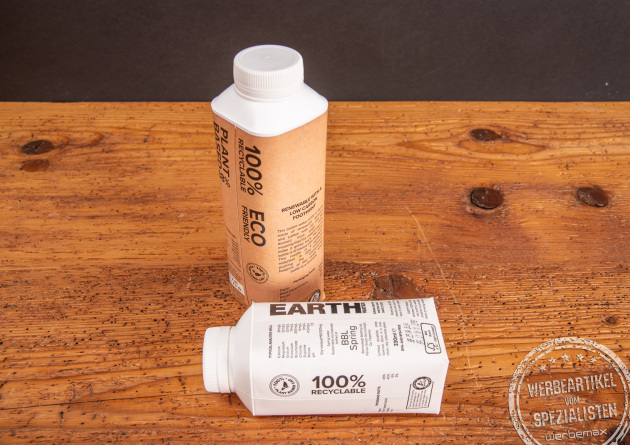 Werbewasser im Tetrapak mit no-labellook Etikett.