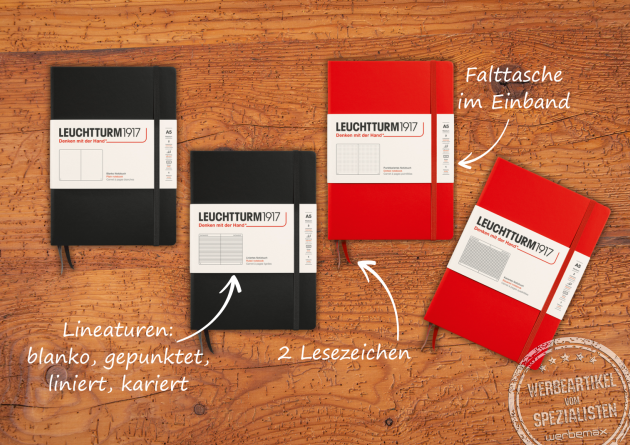 Details Leuchtturm1917 Notizbücher Classic DINA5 Hardcover als Werbeartikel.