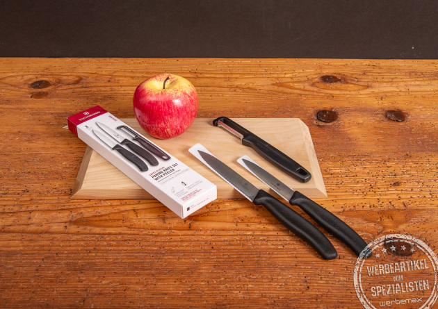 Schweizer Qualit&auml;tsmesser &ndash; Swiss Classic Gem&uuml;semesser und Sch&auml;ler im Set schwarz.
