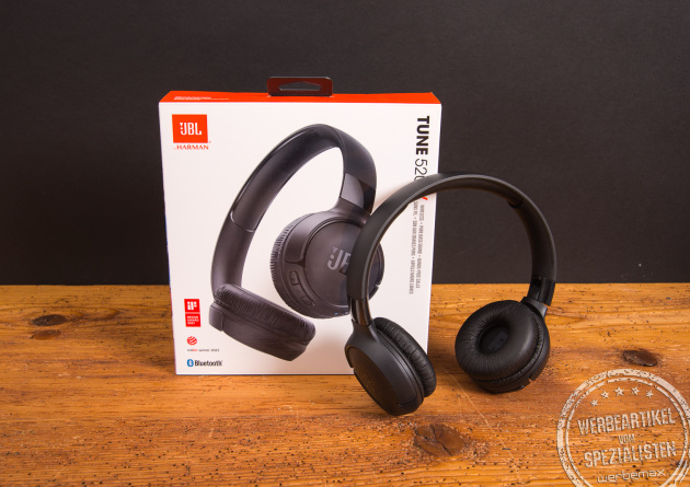 JBL Tune 520BT Bluetooth Kopfhörer in Schwarz mit Verpackung – hochwertiger Werbeartikel für Musikgenuss