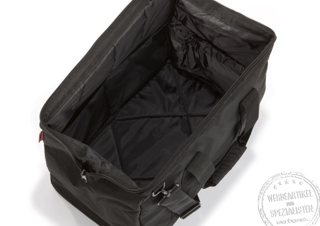 Reisenthel Allrounder L Schwarz – geräumige Innenansicht mit Fächern als vielseitige Reisetasche oder Handgepäck
