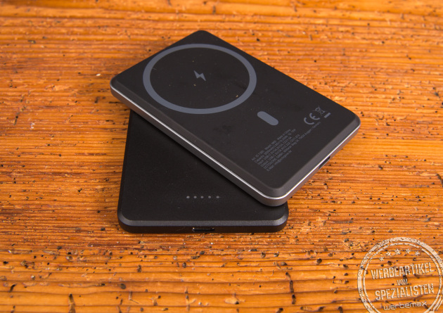 MagSafe Powerbank 5000mAh in Schwarz – kabellose Ladepowerbank als Werbeartikel mit Logo