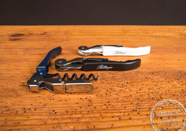 Original Pulltaps Kellnermesser in drei Farben &ndash; professioneller Korkenzieher mit Doppellift-System, ideal personalisierbar als Werbeartikel bei werbemax.