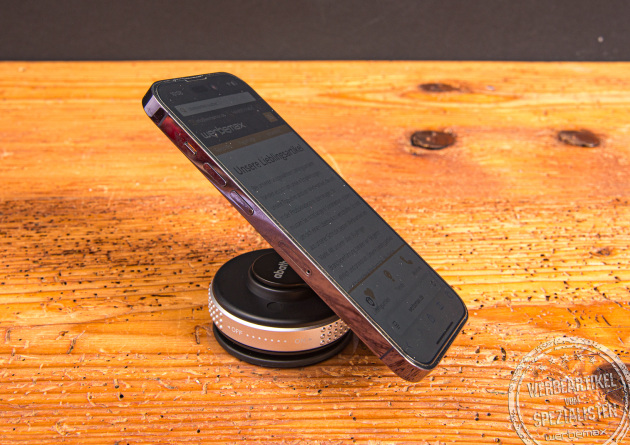 Magnetische Handyhalterung MagHolder Style mit Ringdesign und Vakuum-Saugnapf, stabile MagSafe Smartphonehalterung als Werbegeschenk