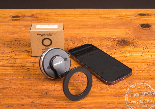 MagHolder Style – magnetische Handyhalterung fürs Auto und Schreibtisch mit Vakuum-Saugnapf und individueller Logo-Veredelung