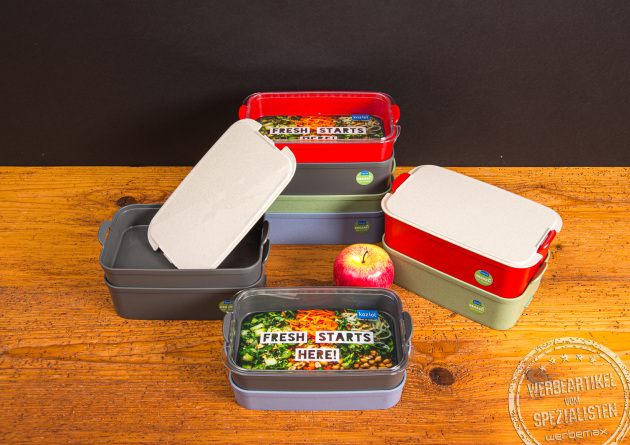 Koziol Lunchbox Stakk Bowl Set – vielseitiger Werbeartikel für Mitarbeiter und Kunden.
