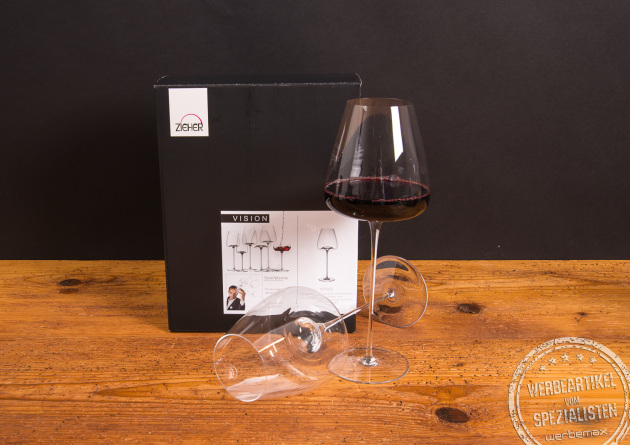 Zieher Vision Intense Rotweinglas f&uuml;r kraftvolle, komplexe Rotweine und Premium-Verkostungen.
