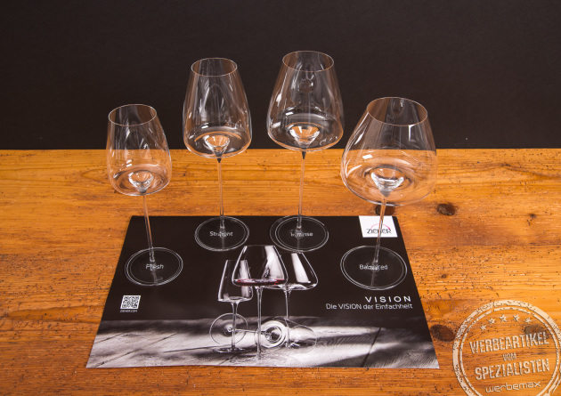 Zieher Vision Weingläser Serie in der Gesamtübersicht – Fresh, Straight, Intense und Balanced.